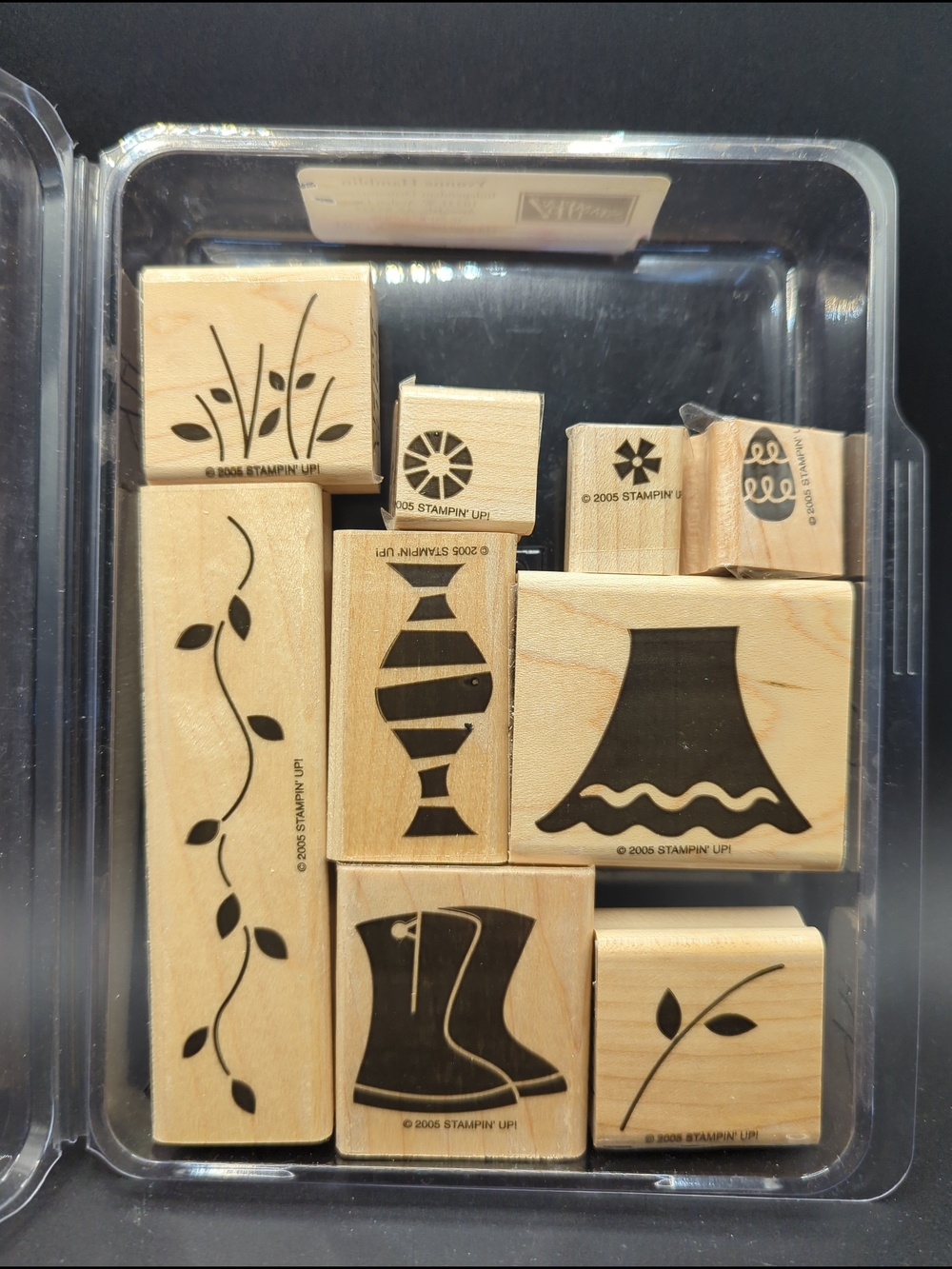Stampin' Up!  │Two Step Flower Filled │ Set of 9 │2005 │Spring, Easter │Mounted